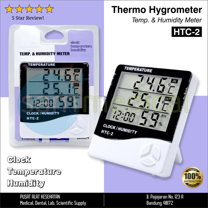 Jual HTC Thermo Hygrometer HTC2 / Thermometer Hygrometer Digital
