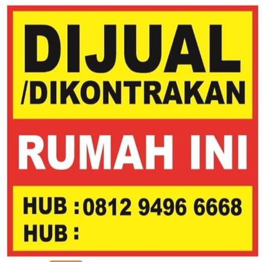 Jual Cetak Banner Spanduk Rumah Dikontrakkan 100x100cm F280 Kota Bekasi Warbudi Tokopedia