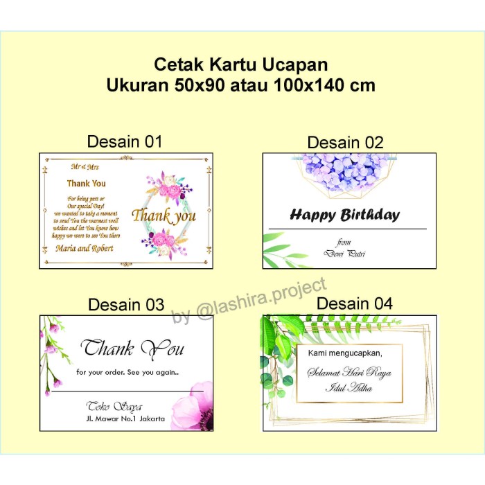 Jual Cetak Kartu Ucapan Greeting Card Gift Parcel Lebaran Idul Fitri Custom Ukuran 50x90mm Desain 01 Kab Bogor Lashira Tokopedia