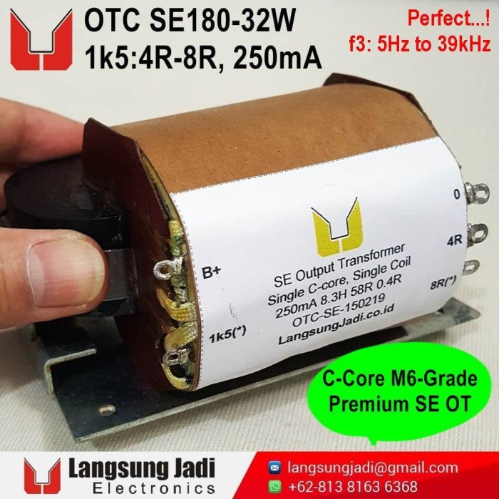 Jual LJ OTC SE180-32W 1k5 C-core SE Output Trafo for 300B