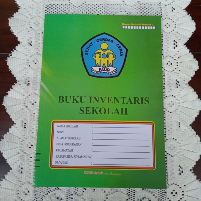 Jual Buku inventaris sekolah untuk TK/Paud (Buku