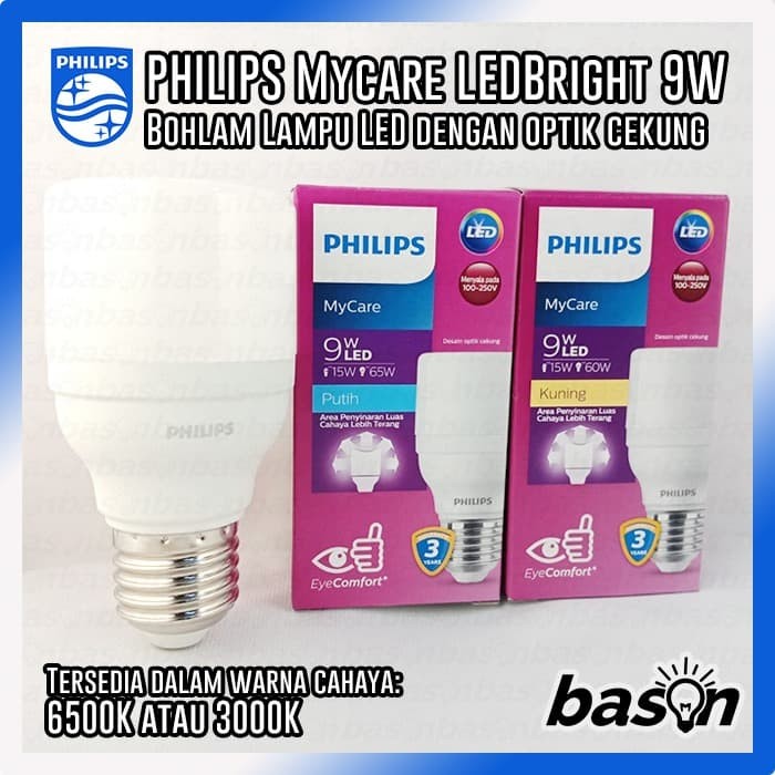 Jual PHILIPS  MyCare  LED  Bright 9W E27 Bohlam Lampu  LED  