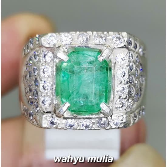 Jual Natural Batu Zamrud Colombia Asli Ring Perak Jual Natural Batu Zamrud Colombia Asli Ring Perak