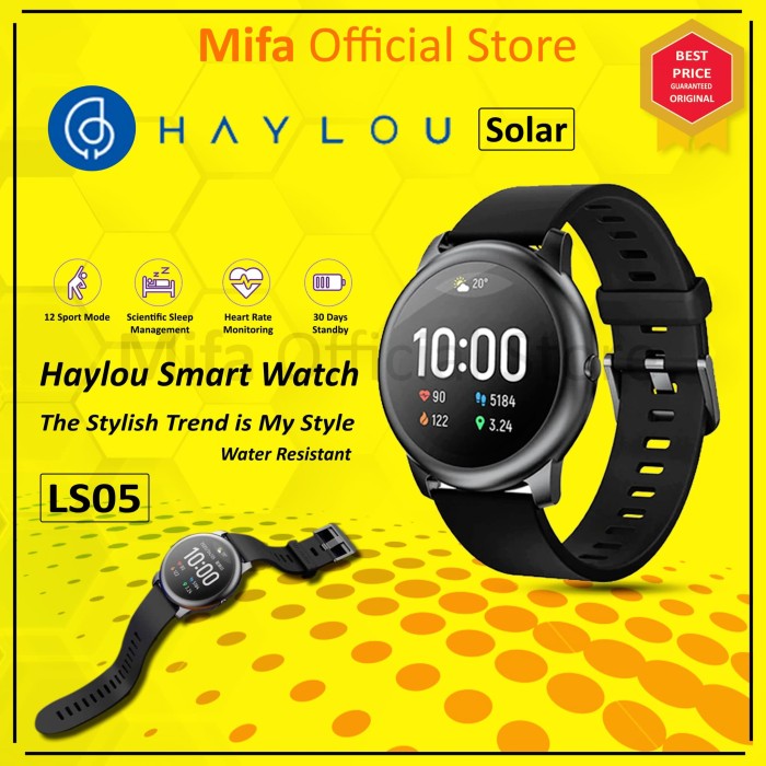 Promo Xiaomi Haylou LS05 Solar Smartwatch TFT Touch Screen