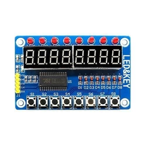 Jual TM1638 Trainer Module I/O Input Output 8 bit Digit 7