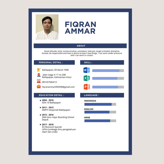 Jual Jasa Upgrade Design  CV lamaran  kerja Untuk Fresh 