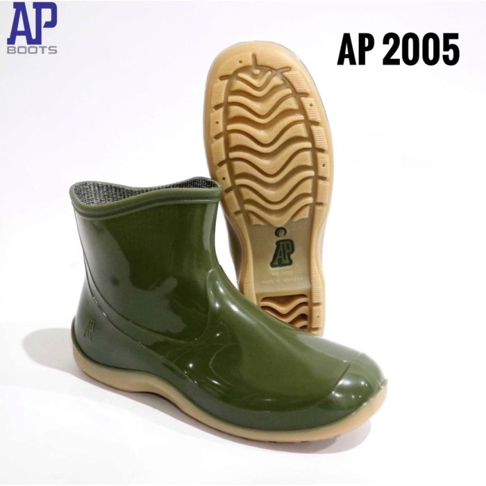 Jual Sepatu  Boots  Karet Cewek Wanita  AP 2005 Green by AP 