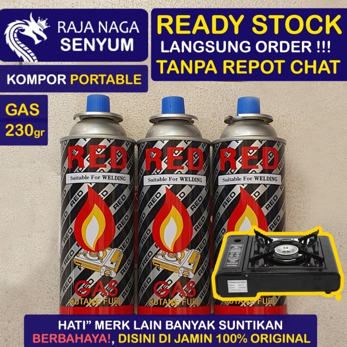 Jual GAS PORTABLE MERK RED GAS UNTUK KOMPOR BUKAN HICOOK