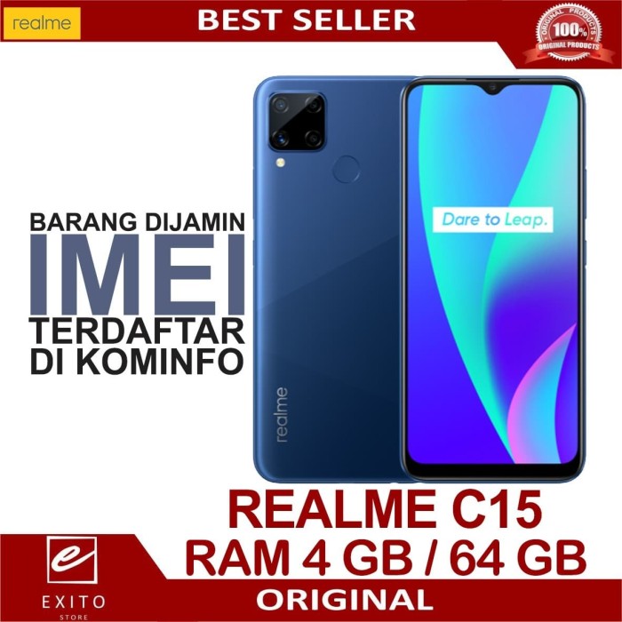 Jual Realme C15 Resmi 4 64 Garansi Realme Indonesia Biru Jakarta Selatan Exito Store10 Tokopedia