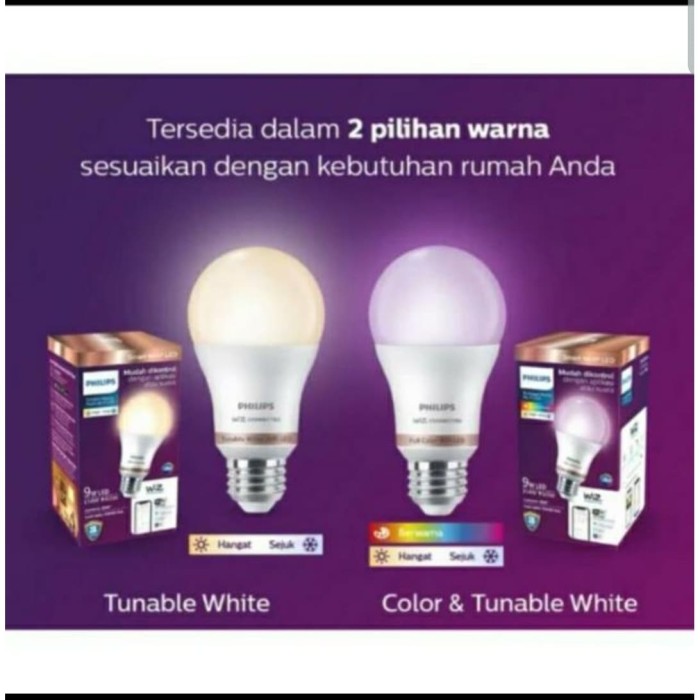 Jual Lampu Smart Wifi LED Tunable 9 Watt / 9Watt Philips Putih / RGB