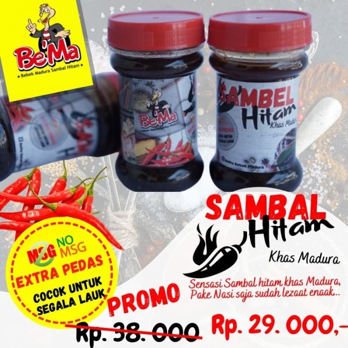 Jual Sambal hitam ijo bumbu bema bebek madura enak ekstra ...