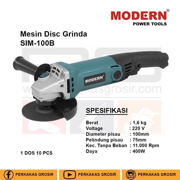 Jual Mesin Gerinda Tangan Sim100B Modern 4&quot; Sim 100B