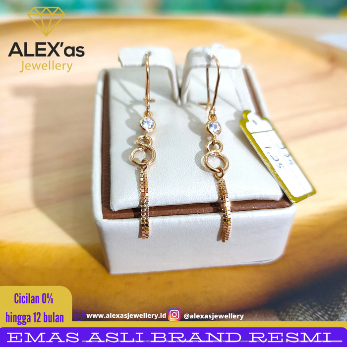 Jual Anting  emas kuning perhiasan mas  375 Original ALEXas 