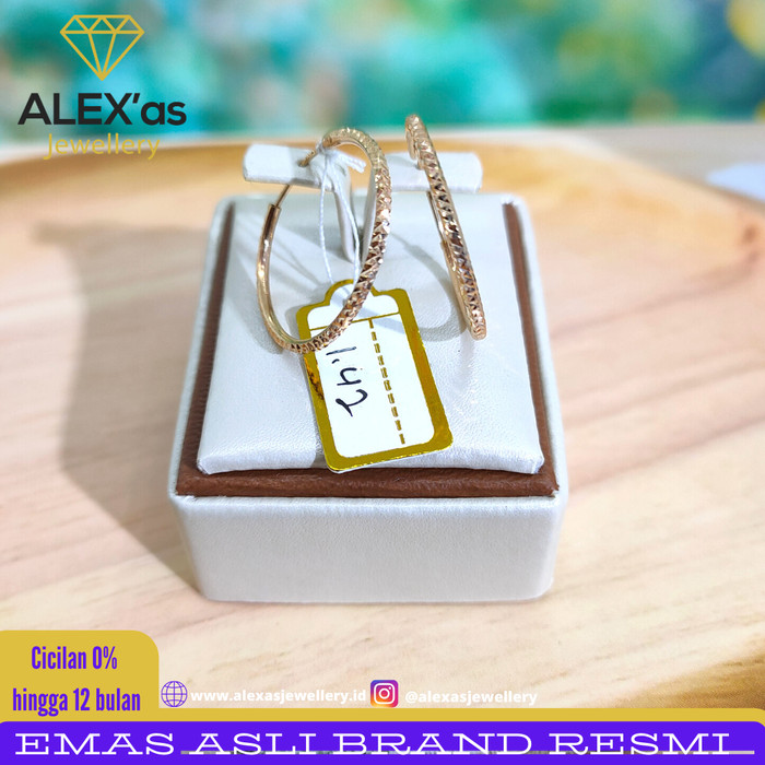 Jual Anting emas kuning perhiasan  mas  375 Original ALEXas 