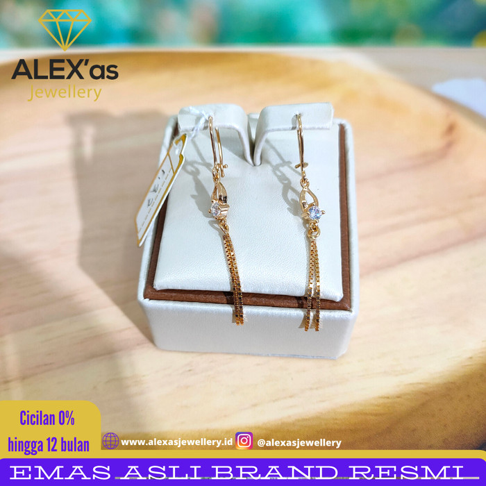 Jual Anting emas kuning perhiasan  mas  375 Original ALEXas 