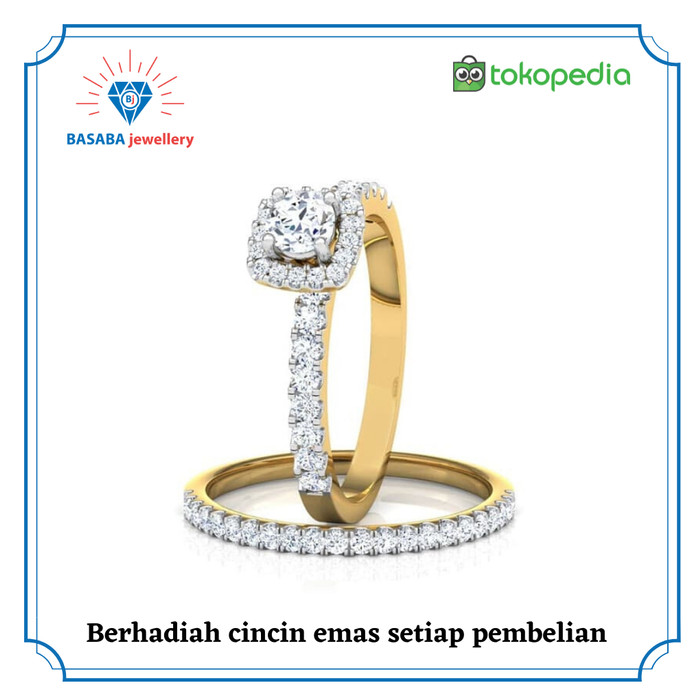 Jual cincin berlian asli emas 750 berlian eropa D032 Jual cincin berlian asli emas 750 berlian eropa D032