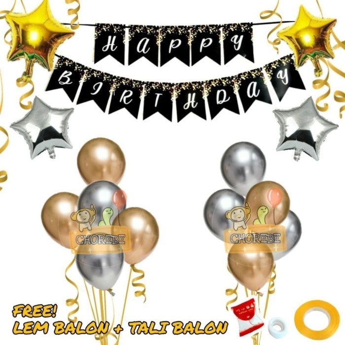 Jual Paket Dekorasi  Hiasan Balon Ulang Tahun  Happy 