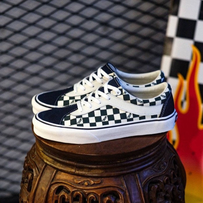 green and blue vans