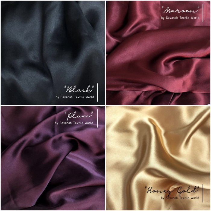 Jual Kain SATIN SILK/ SATEEN SUTRA MAXMARA premium 0.5 meter edisi