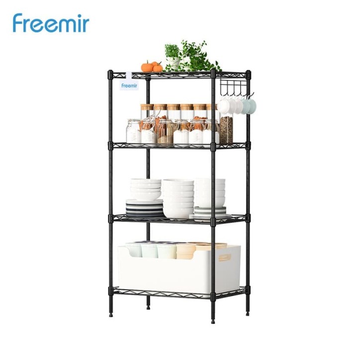 Promo Freemir Rak  Susun Besi  4 Tingkat Storage Rack Kamar 