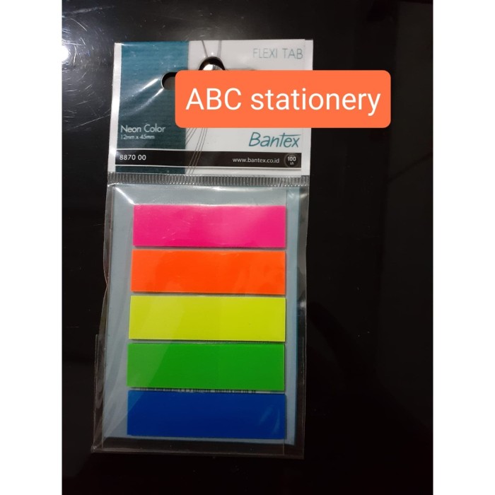 Jual Page marker sticky note flexi tab 5 warna Bantex (kode 8870 00