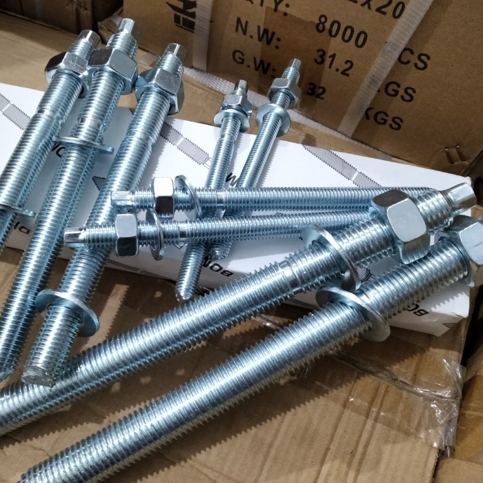Jual CHEMICAL ANGKUR M10/STUD BOLT 10MM/CHEMICAL ANCHOR GRADE 5.8
