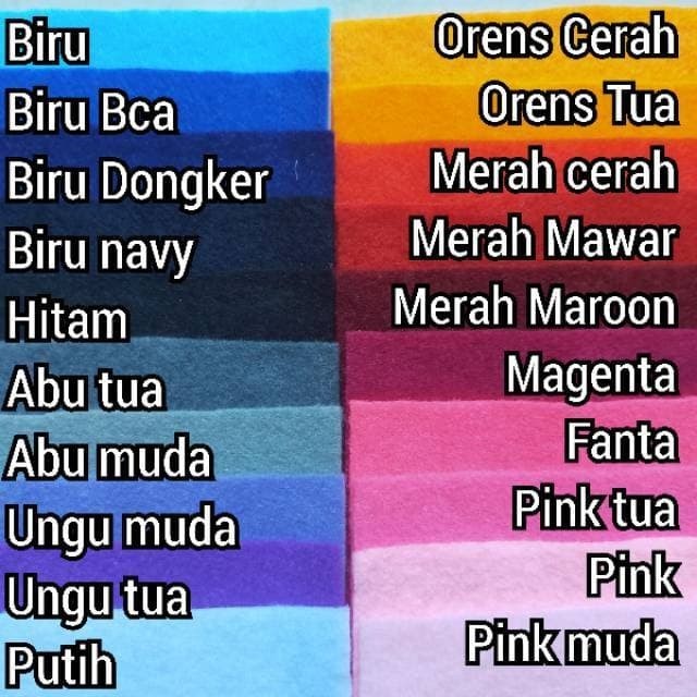 Warna Warna Kain Flanel Sketsa