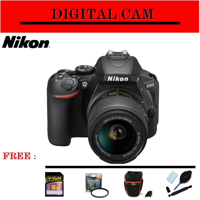 Jual NIKON D5600 KIT AF-P 18-55mm VR / Kamera Nikon D5600 - PAKETAN