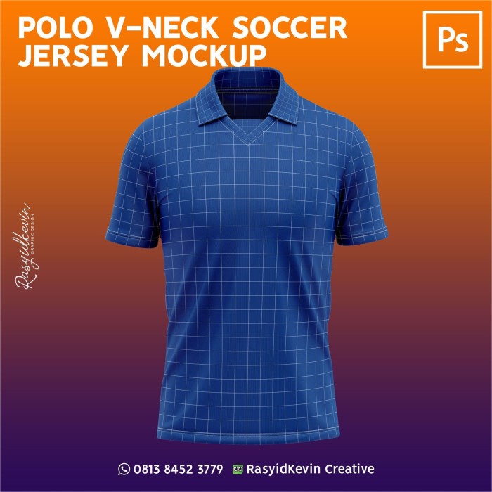 Jual Mockup Kaos Polo V Neck Jersey Photoshop Jakarta Selatan Rasyidkevin Creative Tokopedia