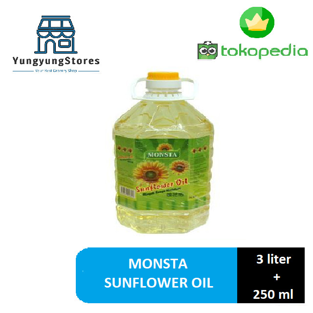 Jual Minyak Bunga Matahari  Sunflower Oil Monsta 3 L 250 