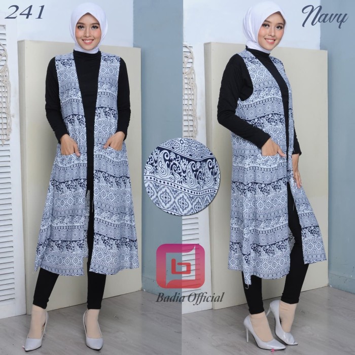 Jual cardigan outer  tribal panjang batik  lengan pendek  