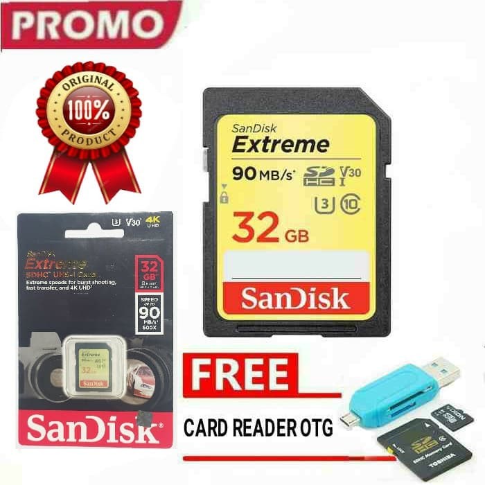 Jual Memory memori kamera camera SanDisk extreme SDHC SD Card 32 32GB
