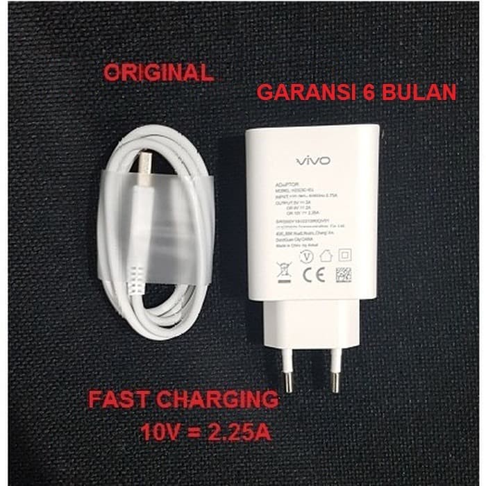 Jual VIVO Fast Charging Charger V2323C-EU + Micro USB Original