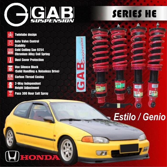 Jual Suspensi Per Shockbecker Coilover Gab He Civic Eg Estilo Genio Kota Surabaya Ultra Racing Tokopedia