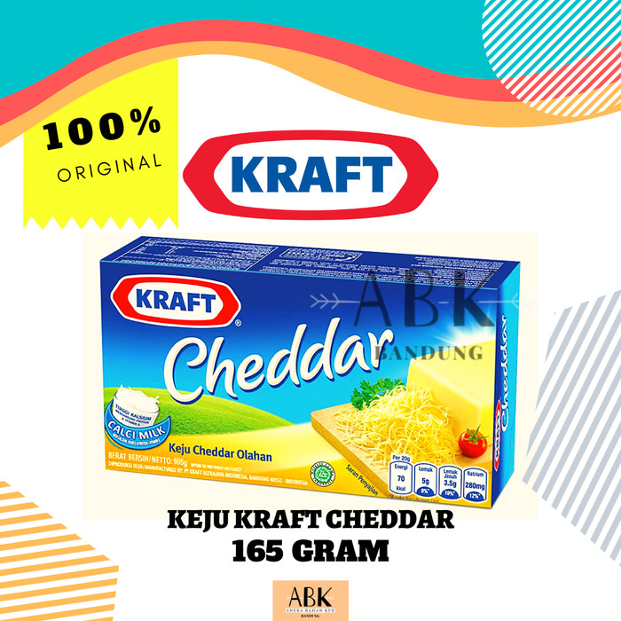 Jual KEJU KRAFT CHEDDAR 165 GR / GRAM - KEJU CHEDDAR / CHEDAR KRAFT 165