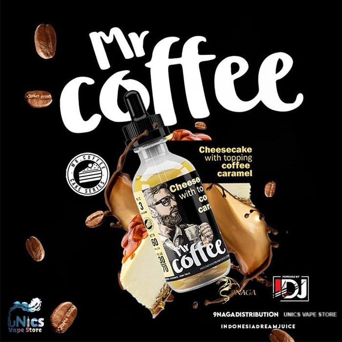 Jual Liquid Freebase MR COFFEE Cheesecake Coffee Caramel 60ml 03/06mg