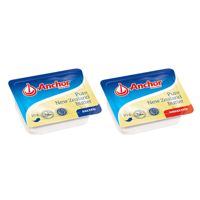 jual butter portion anchor salted  gr pck minidish halal enak