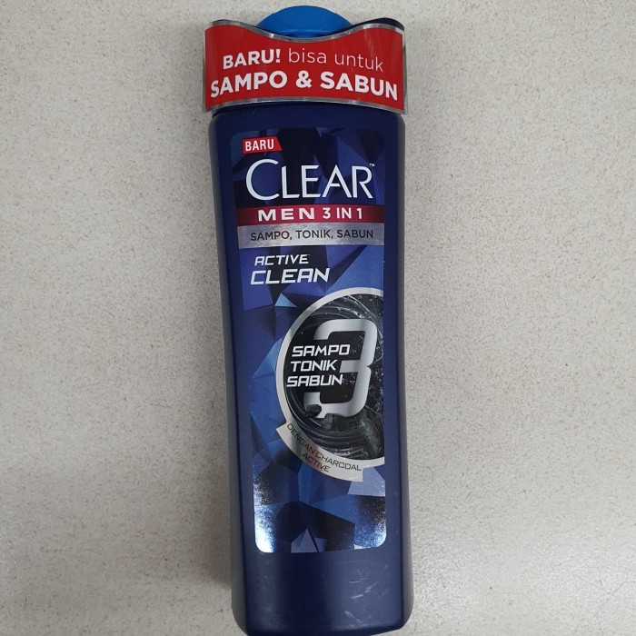 Jual New Produk Clear Men 3in1 shampoo dan sabun 160ml