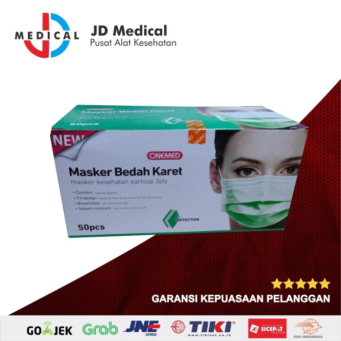 Jual Masker  Bedah  Karet  3ply 3 play Surgical Mask Masker  