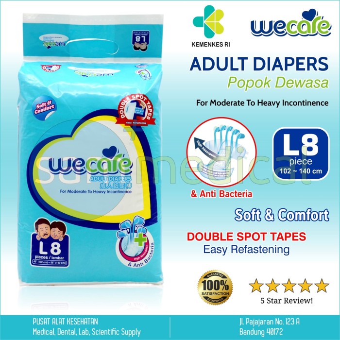 Jual We Care Adult Diapers / Popok Dewasa / Popok Perekat L-8 - Kota