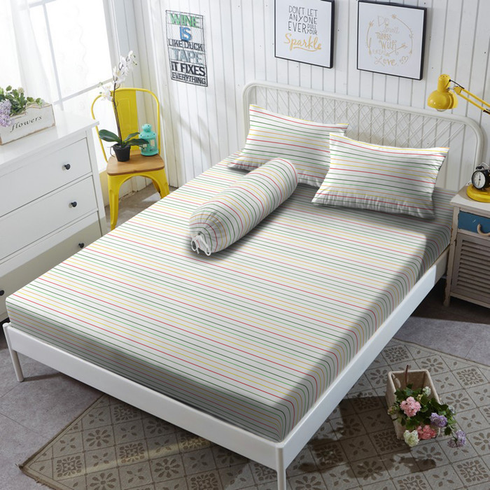 Sprei Linie Kintakun Dluxe Microfiber Putih 20 cm - 120 x 200