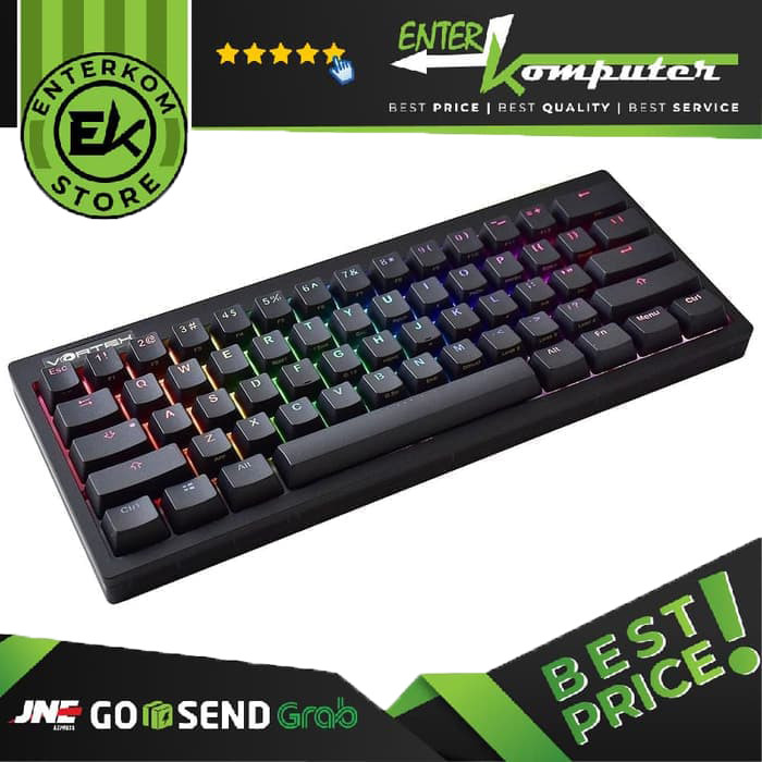 Vortex Pok3r 3LE VTG6100 VTG61USACBBRED, Cherry Red Switch, RGB LED