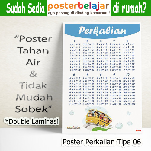 Jual Tipe 06 Poster Perkalian Untuk Belajar Matematika Anak Sd Kota Cimahi Grosir Poster Belajar Tokopedia