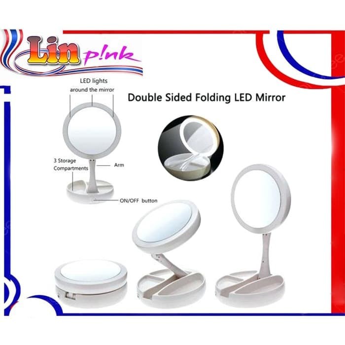 Jual LP Cermin LED Lipat My Foldaway Mirror Led Cermin 