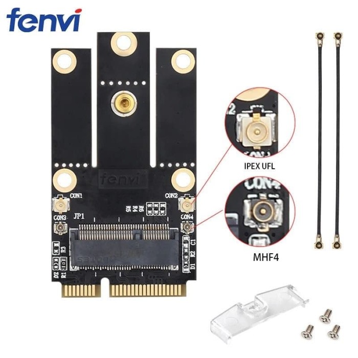 Jual A+E Key A Key M.2 NGFF Wireless To MINI PCIE Adapter For Wifi Card ...