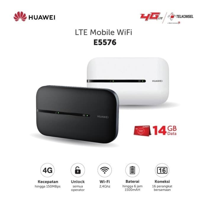 Jual Mifi Modem Wifi 4G All Operator Huawei E5576 Free