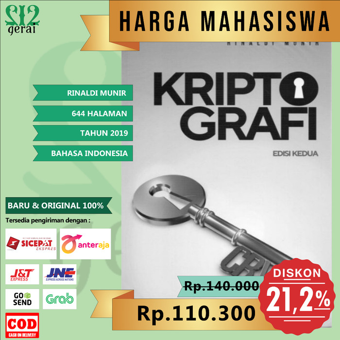 Jual TERMURAH ORIGINAL Buku Kriptografi Edisi Terbaru