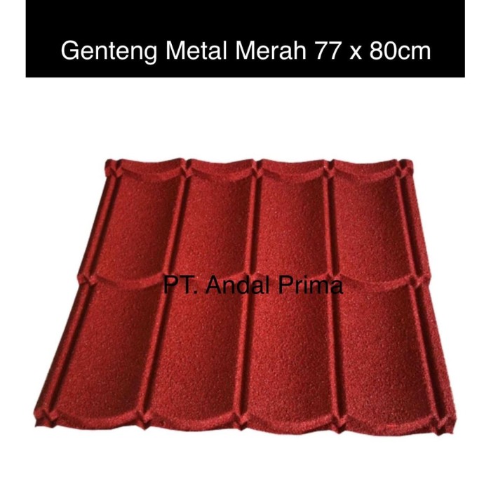 Jual Genteng  Metal Pasir MERAH  2x4 x 0 25mm Kota 