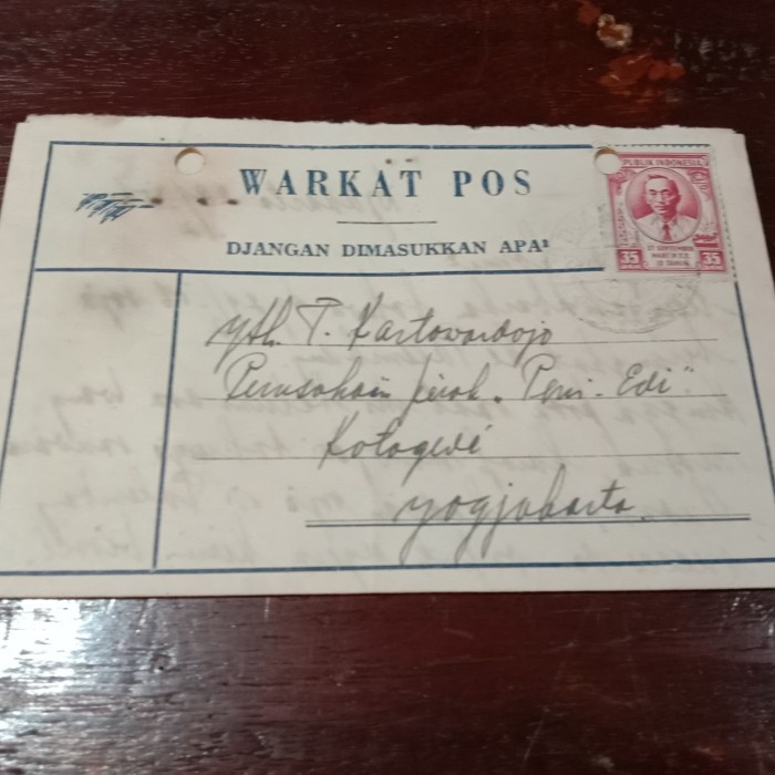 Contoh Warkat Pos Kunci Soal