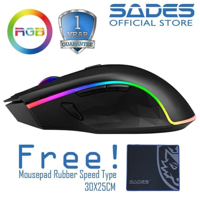 Jual Sades Scythe RGB Gaming Mouse - S17 - Jakarta Barat